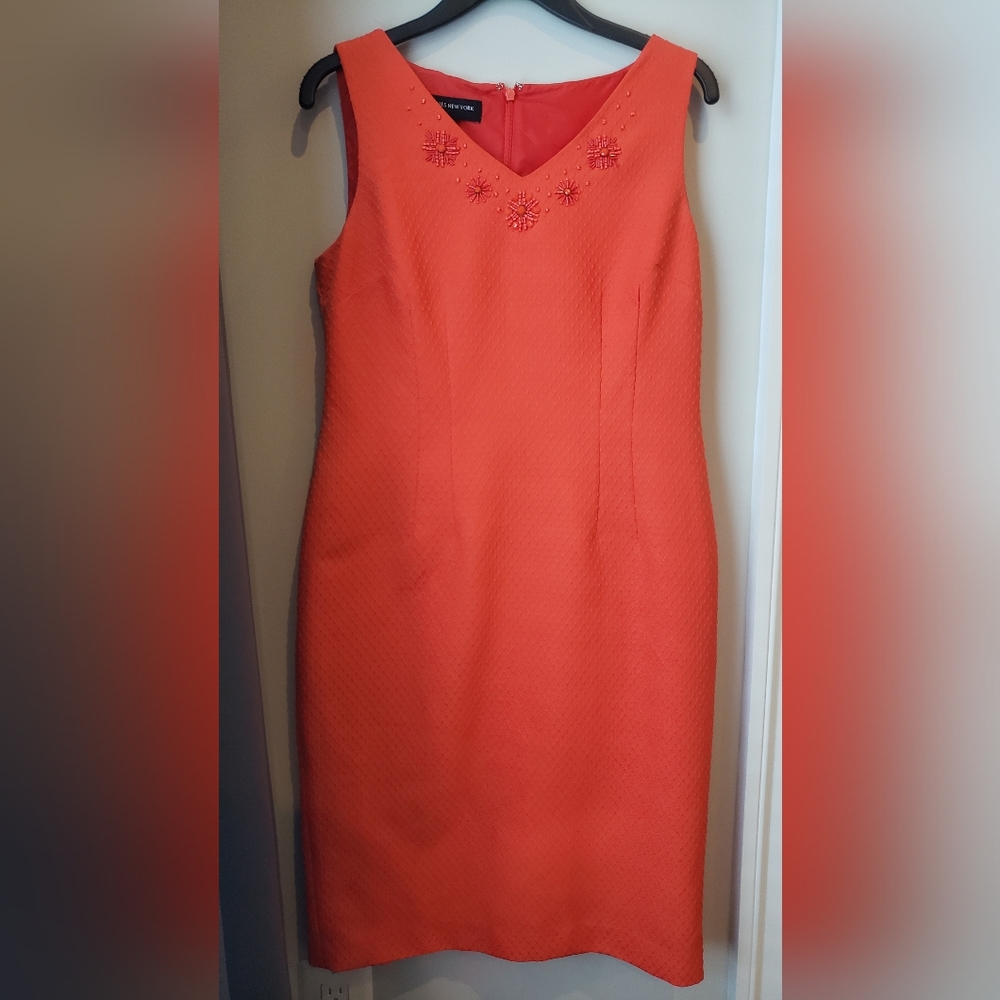 Orange sleeveless dress